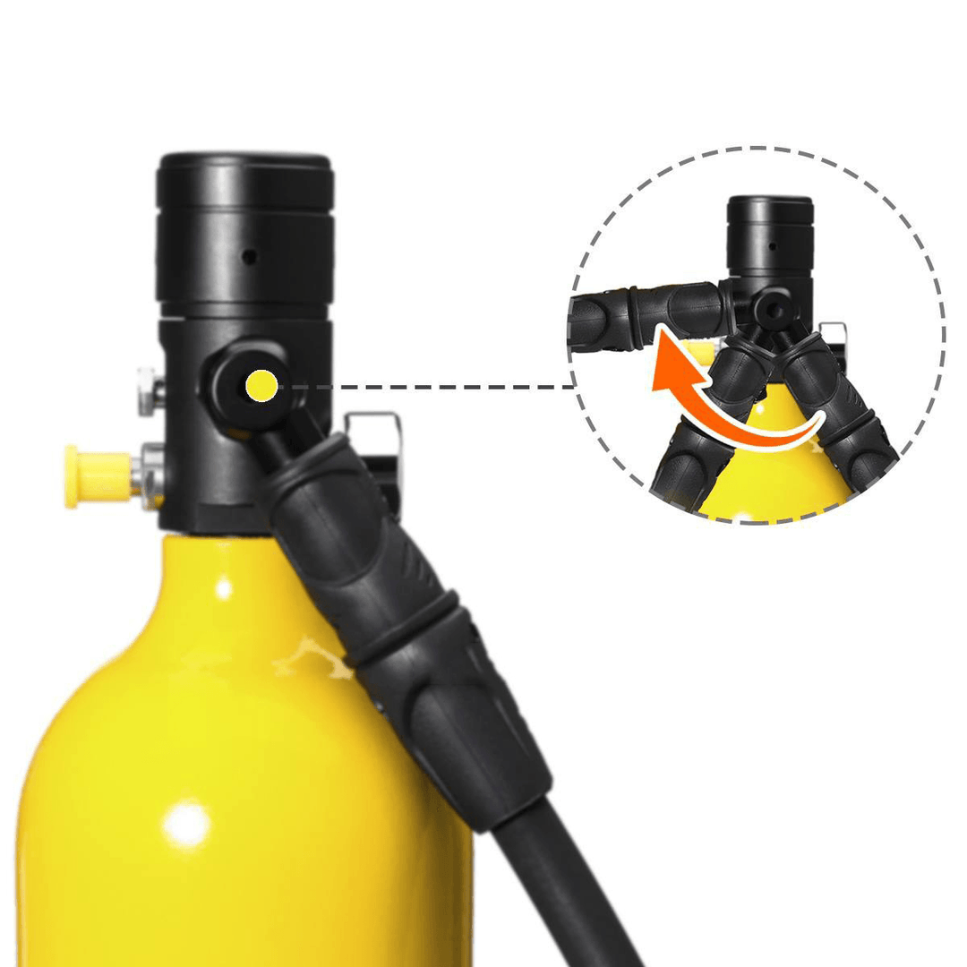 DIDEEP X4000Plus 1L Scuba Diving Cylinder Set Mini Oxygen Tank Respirator Snorkel Tube Anti-Fog Diving Goggles Diving Equipment - MRSLM