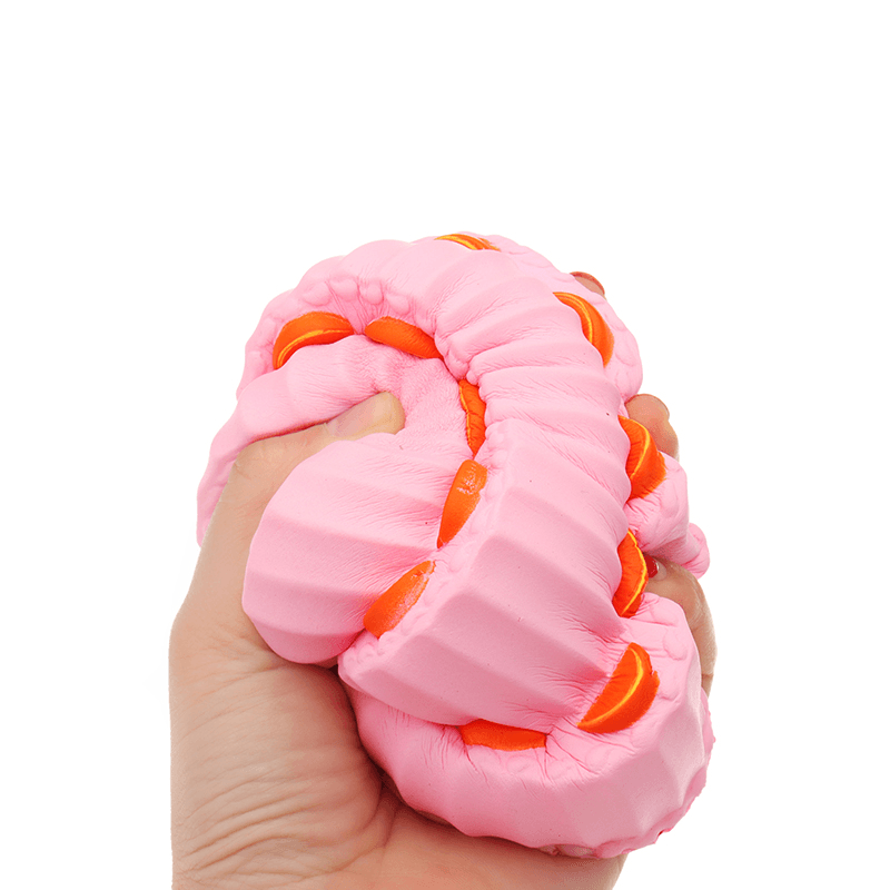 Three Layer Orange Cake Squishy 11Cm Slow Rising anti Stress Collection Gift Soft Toy - MRSLM