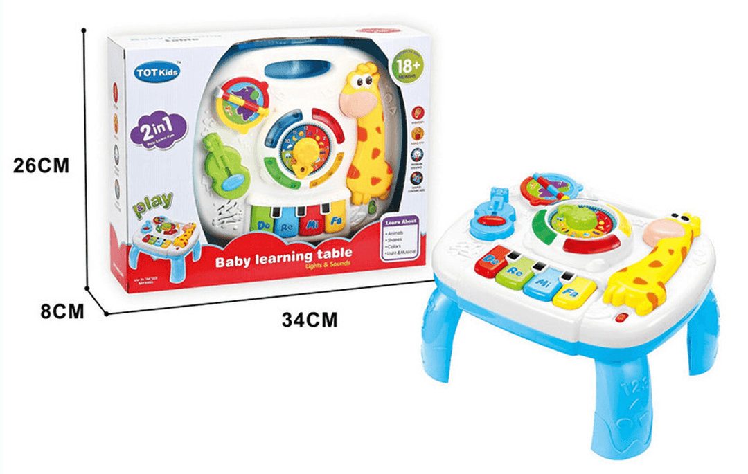 Baby Light Music Hand Drum Multifunctional Learning Table - MRSLM