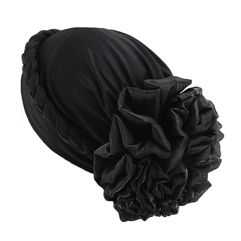 Women Vintage Ethnic Style Braid Breathable Turban Cap - MRSLM