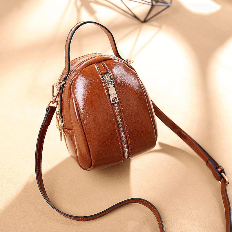 Women Faux Leather Wild Crossbody Bag Fashion Shell Bag - MRSLM