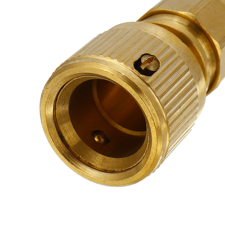 3/8'' Brass Hose Connector Copper Garden Telescopic Pipe Fittings Washing Water Quick Connector Car Wash Clean Tools Quick Connect Adapter - MRSLM