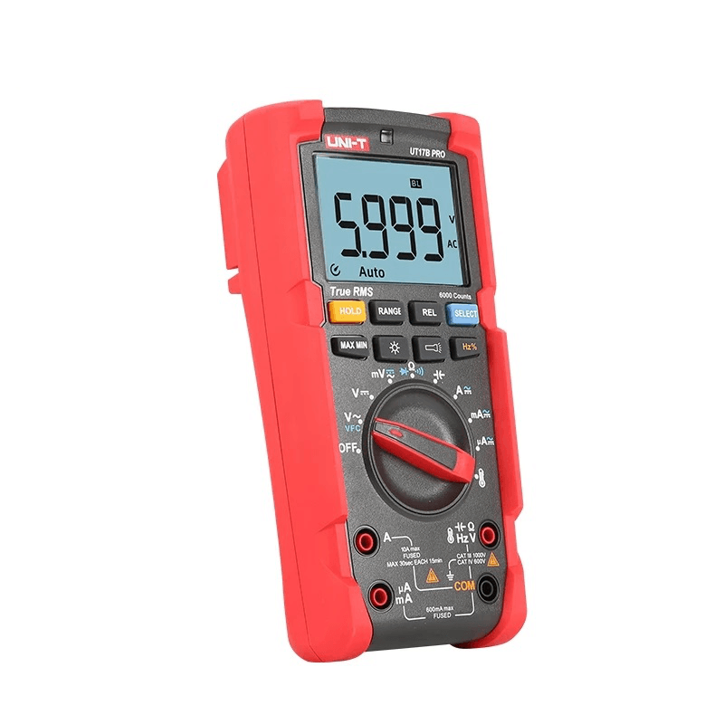 UNI-T UT17B PRO Digital Multimeter True RMS 1000V AC/DC 6000 Display Digits VFC 600V Dangerous Voltage Warning - MRSLM