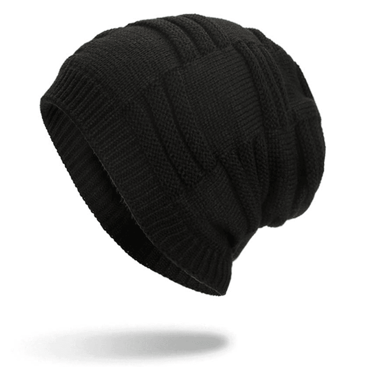 Winter plus Velvet Thicken Hedging Cap Knitted Beanie Hat - MRSLM