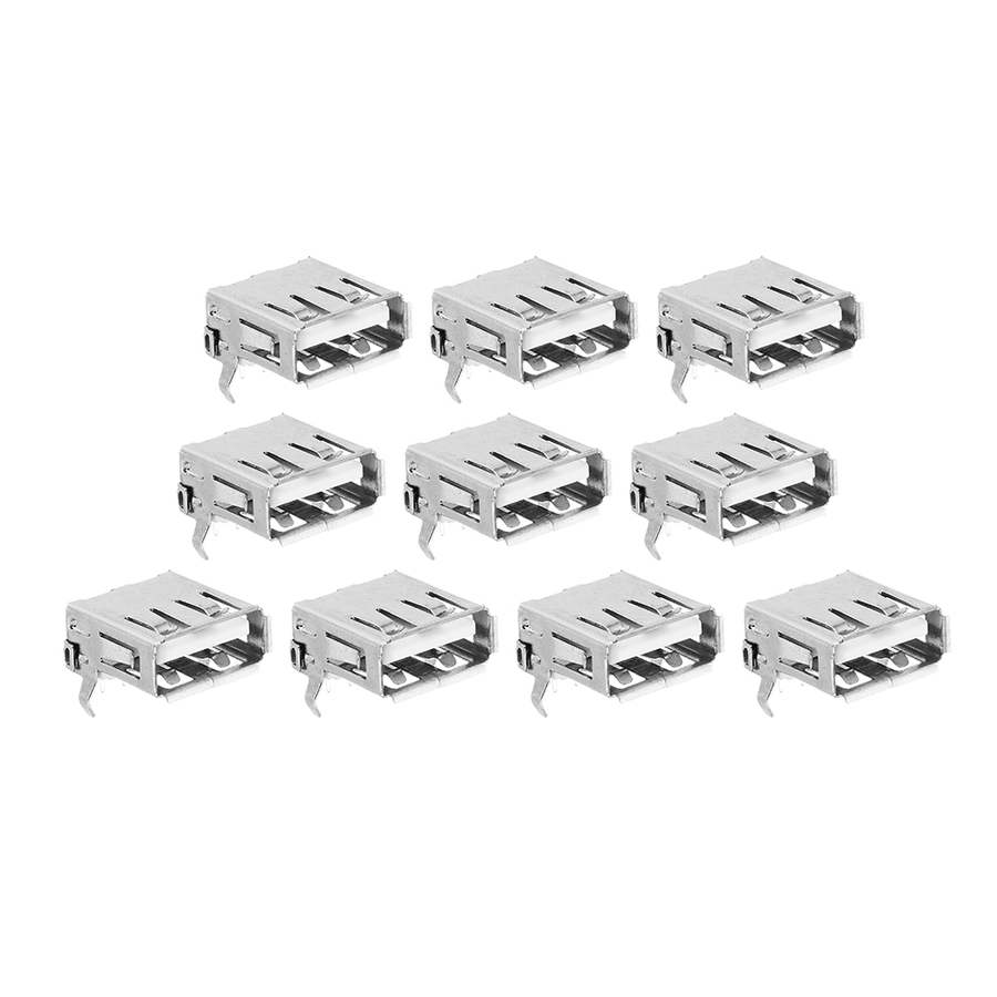 10Pcs AF90 Degree Type a Female Socket Connector USB Charging Socket USB Socket Interface Connector - MRSLM