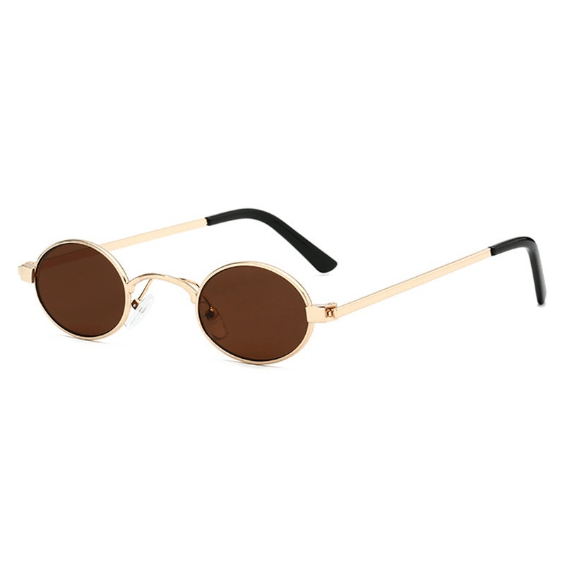 Super Small Frame Summer Color Oval Sunglasses - MRSLM