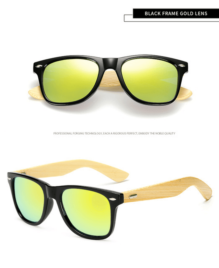 Wood Bamboo Sunlasses for Women Men Wooden Sun Lasses - MRSLM