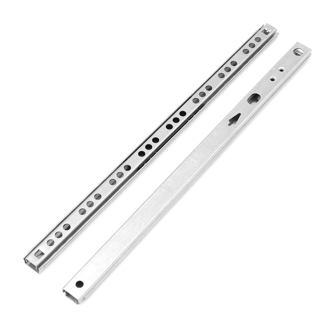 2Pcs 100LB Locking Drawer Slides Runners Lengths 8 -16 Inch Ball Bearing Fridge - MRSLM