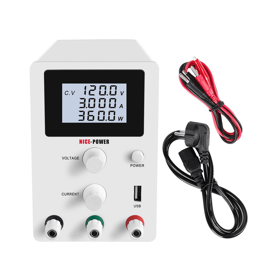 R-SPS1203D LCD Screen 120V 3A Adjustable Switching DC Lab Bench Power Supply Digital Regulated Modul Laboratory 110V/220V Current Stabilizer - MRSLM