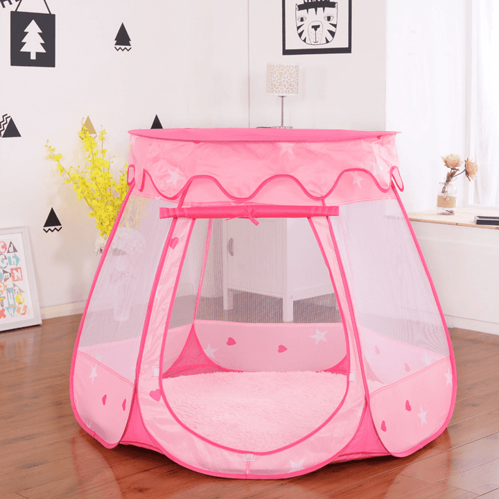 Large Princess Castle Girls Pink Indoor Play Tent Kids Pretend Garden Playhouse - MRSLM