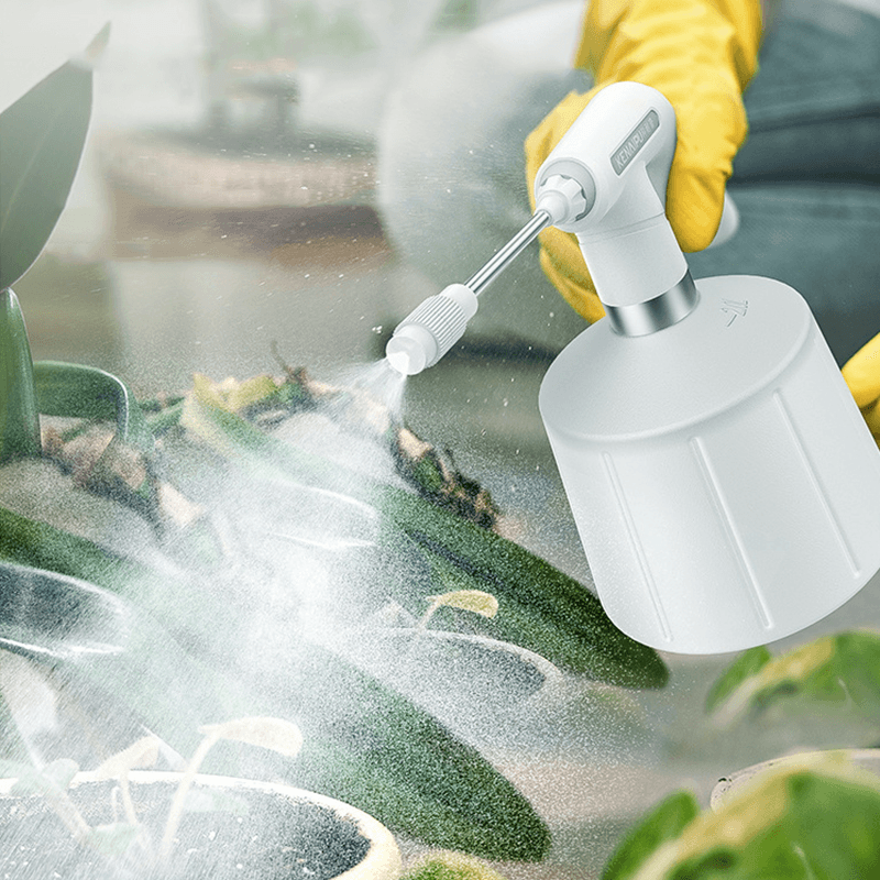 2500Ml Electric Watering Fogger LED Battery Displayed Indoor Garden Plants Watering Can USB Charging Spray Water Kettle - MRSLM