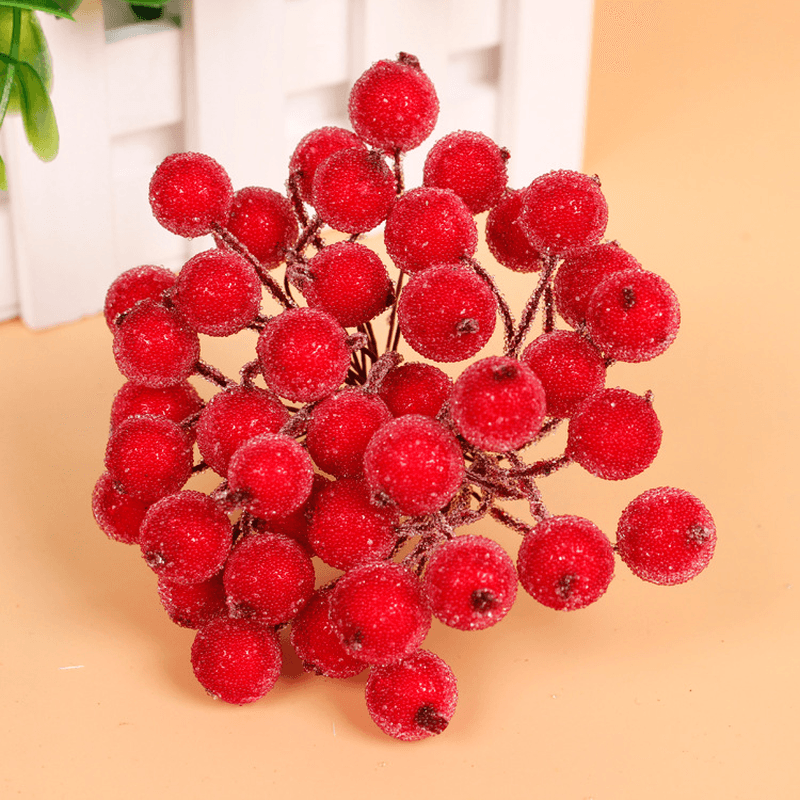 20Pcs Artificial Simulation Foam Berry Pomegranate Fruit Bouquet Garlan Wedding Party Decoration - MRSLM
