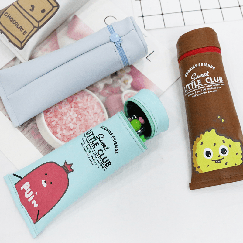 WPM PC-CB03 Creative Shape Toothpaste Pencil Case Cartoon Pencil Bag School Supplies Storage Bag - MRSLM