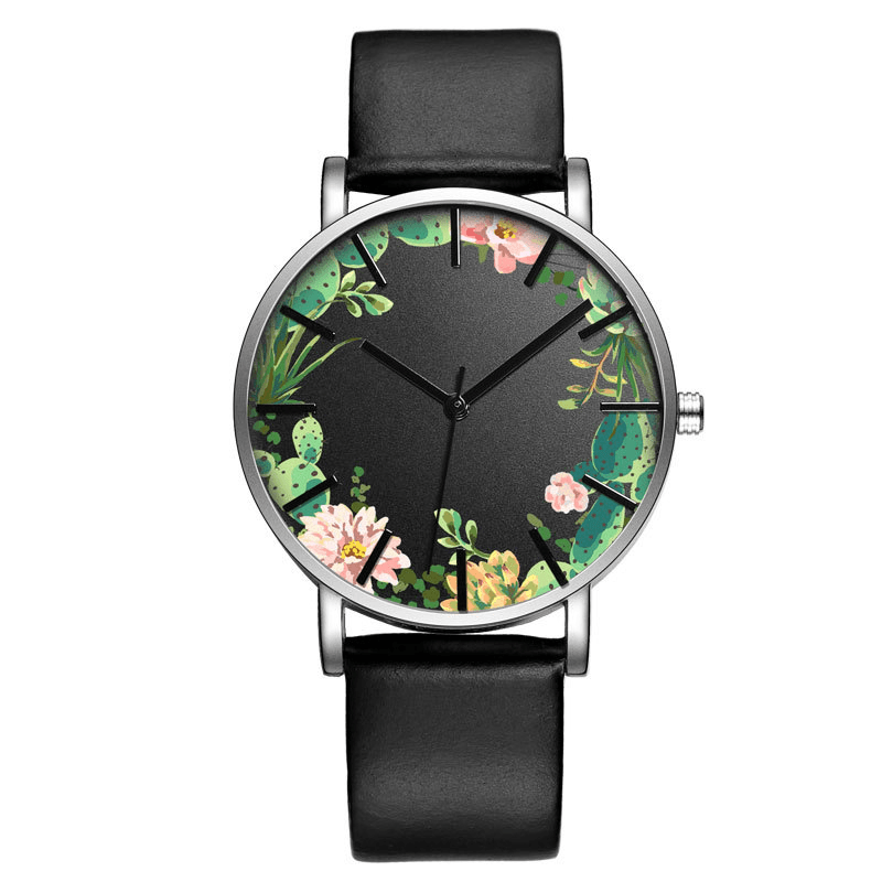 BAOSAILI B-9014 Unisex Wrist Watch Flower Picture Dial Display Quartz Watch - MRSLM