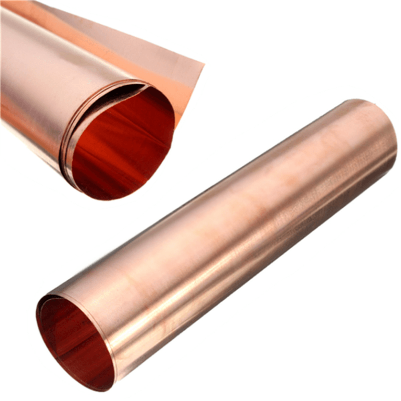 1Pc 99.99% Pure Copper Metal Safe Sheet Foil for Handicraft Aerospace 0.1X200X500Mm - MRSLM