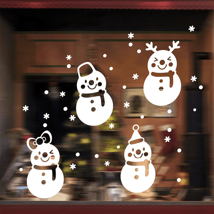 Miico DLX9206 Christmas Sticker Window Snowman Pattern Wall Stickers for Room Decoration - MRSLM