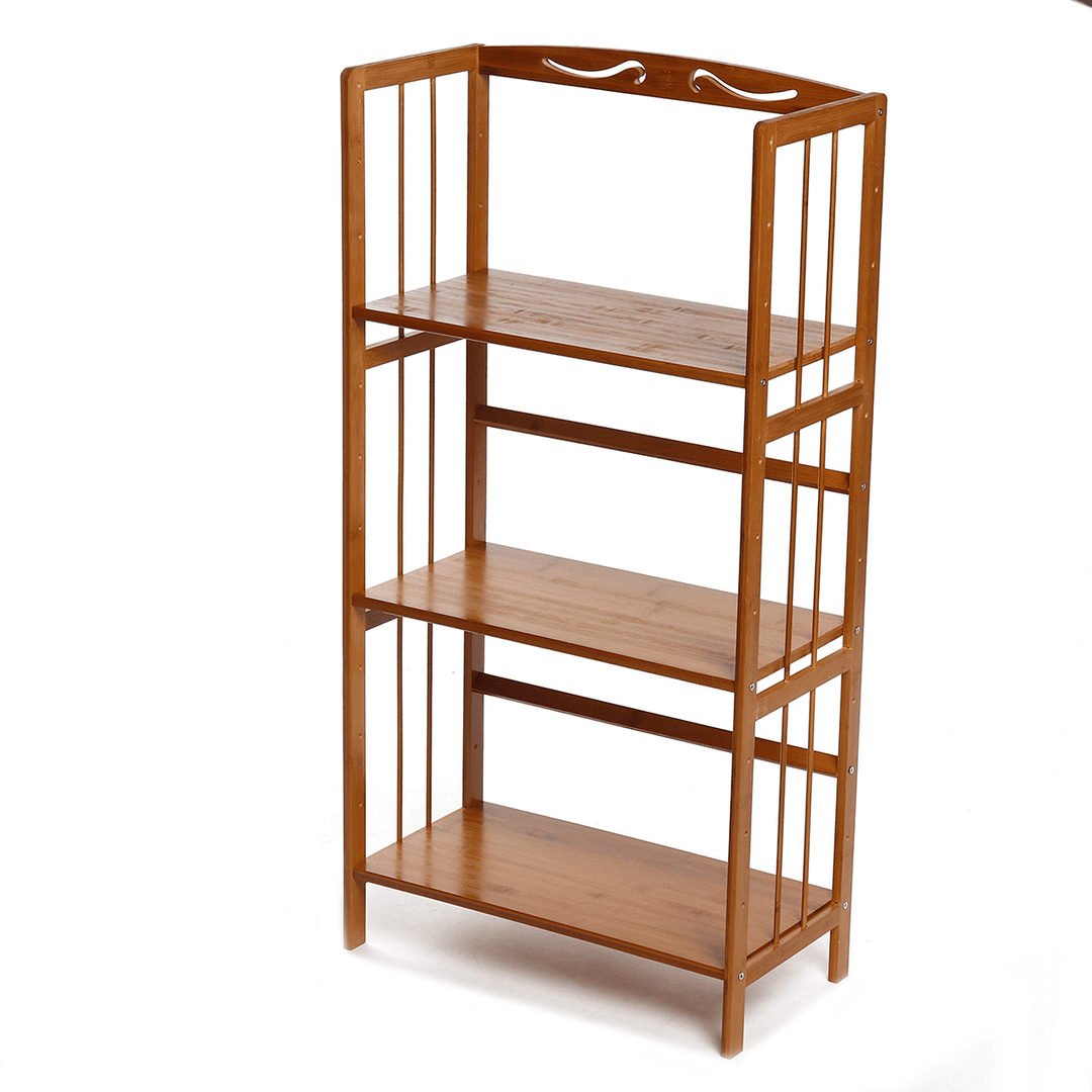 3 Layers 50/70Cm Wood Holder Bookshelf Space Saving Floor Bookcase for Creative Modern Small Home Decoration - MRSLM