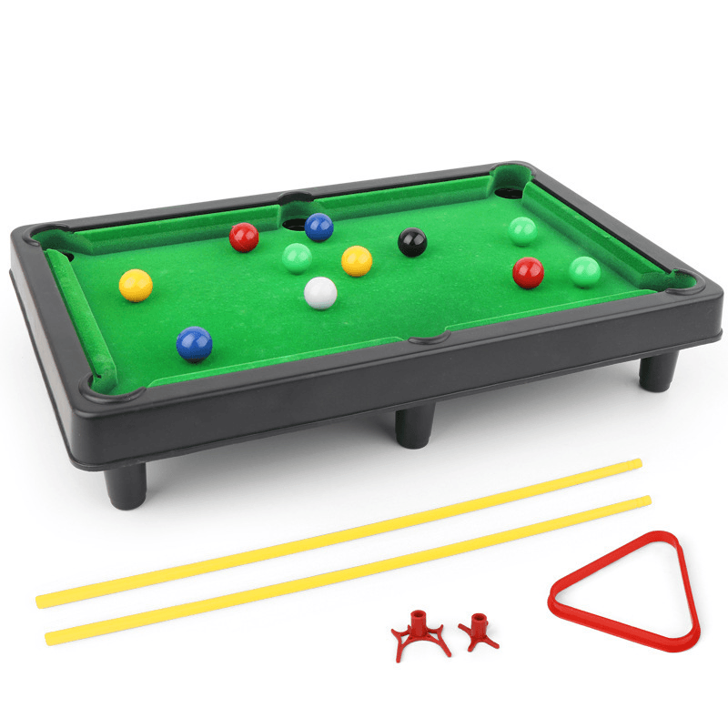 Mini Table Ball Game Set Parent-Child Billiards Game Snooker Table with Pole Frame Snooker Pool Table - MRSLM