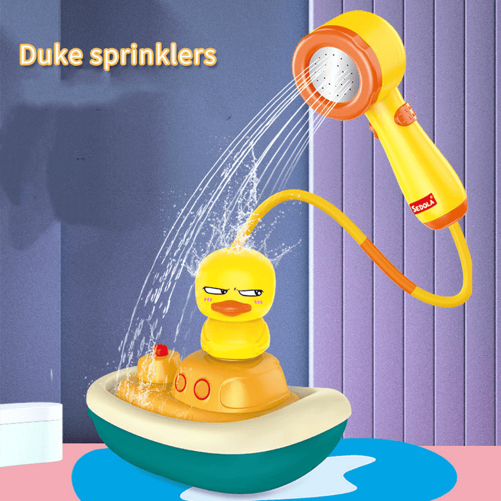 Summer Electric Water Jet Pirate Duck Baby Bath Toy - MRSLM