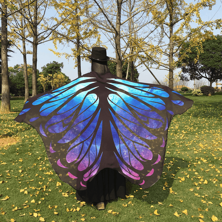 Honana WX-88 135X200Cm Butterfly Bohemian Chiffon Beach Women Shawl Skirt Beach Mat Tapestry - MRSLM