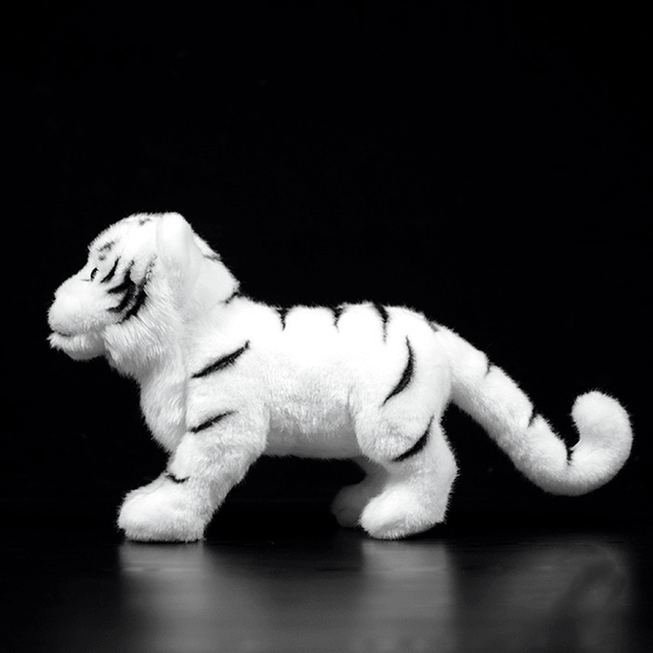 Simulation Standing Tiger Plush Toy White Cute - MRSLM