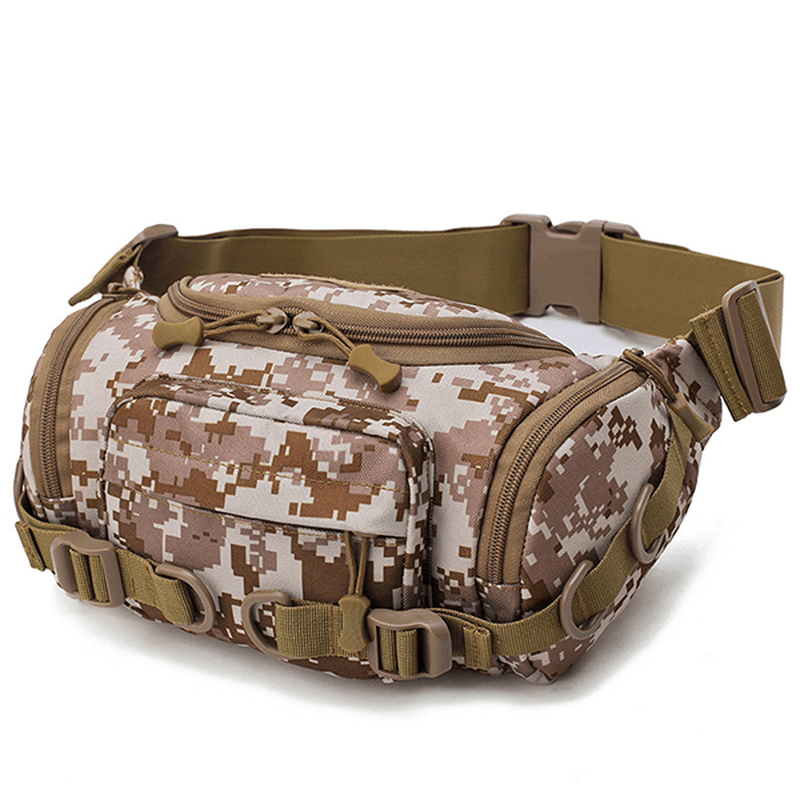 Men Nylon Outdoor Waterproof Tactical Sling Bag Chest Bag Waist Bag Crossbody Bag - MRSLM