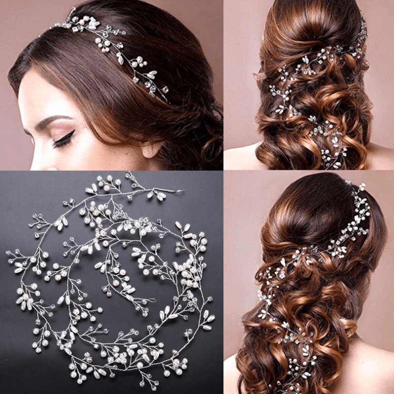 Crystal Pearl Headband Wedding Dress - MRSLM