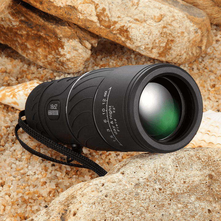 ZIYOUHU 16X52 HD Optic Mini Monocular Waterproof Phone Telescope Camping Travel - MRSLM