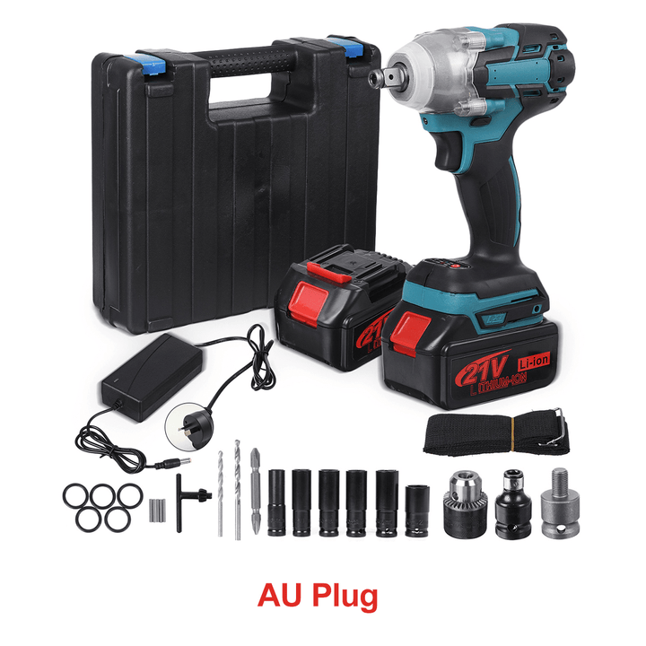 3-IN-1 Brushless Impact Wrench Kit W/ 2PCS Battery 1/4" Screwdriver Drill LED Light - MRSLM