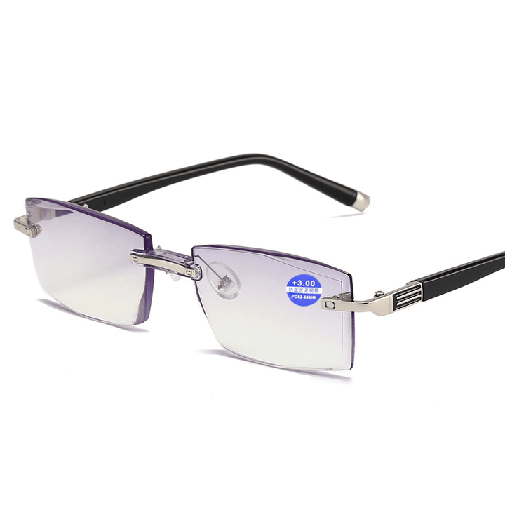 Diamond Cut Edge Anti-Blue Light Resin Glasses Frameless - MRSLM