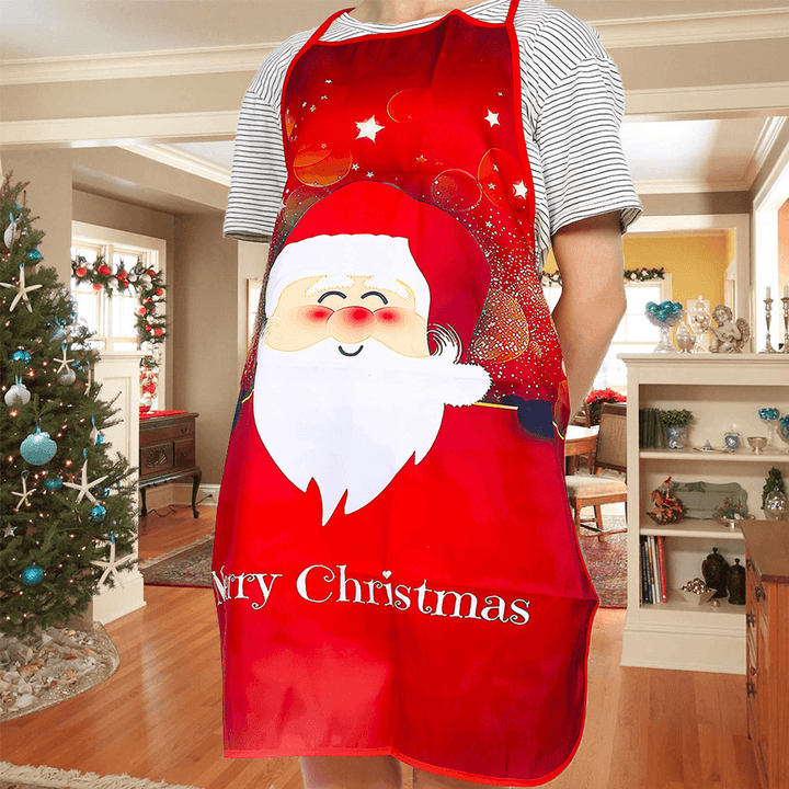 80 X 60Cm 2020 New Year Christmas Christmas Apron Christmas Decorations for Kitchen Santa Claus Xmas Decor - MRSLM