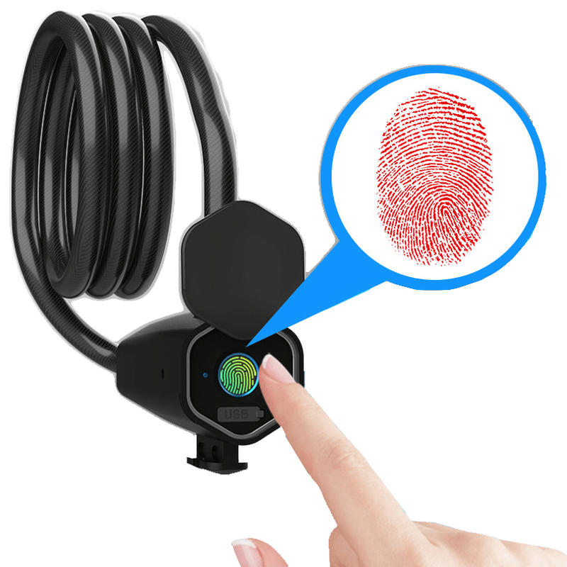 For FLIDO D4S BIKIGHT Intelligent Bluetooth Fingerprint Lock Bike Anti-Theft IP65 Waterproof Lock for Electric Bike - MRSLM