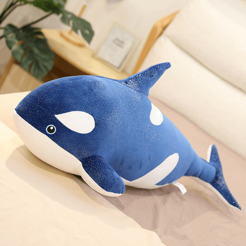 Star Rain Shark and Blue Whale Plush Toy Pillow, down Cotton Soft Doll, Rag Doll - MRSLM