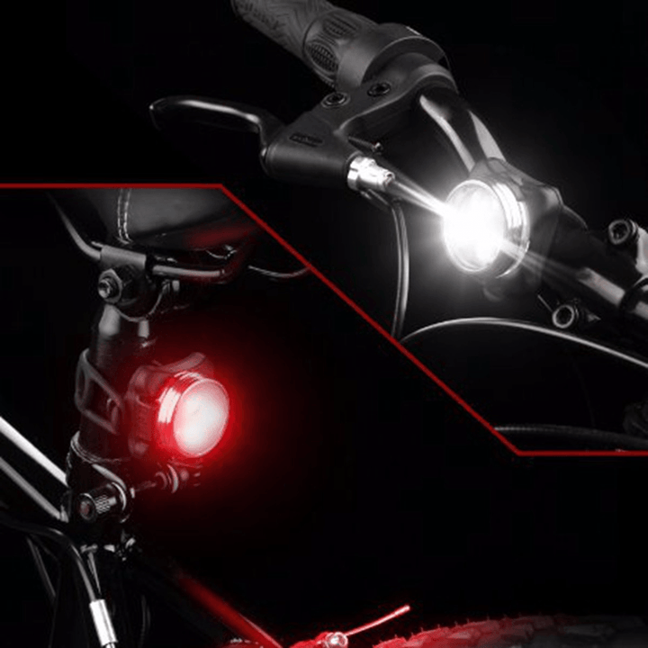 Bike Light Set 4 Modes USB Rechargeable Bicycle Headlight Safety Warning Taillight Outdoor Cycling for ADO - MRSLM