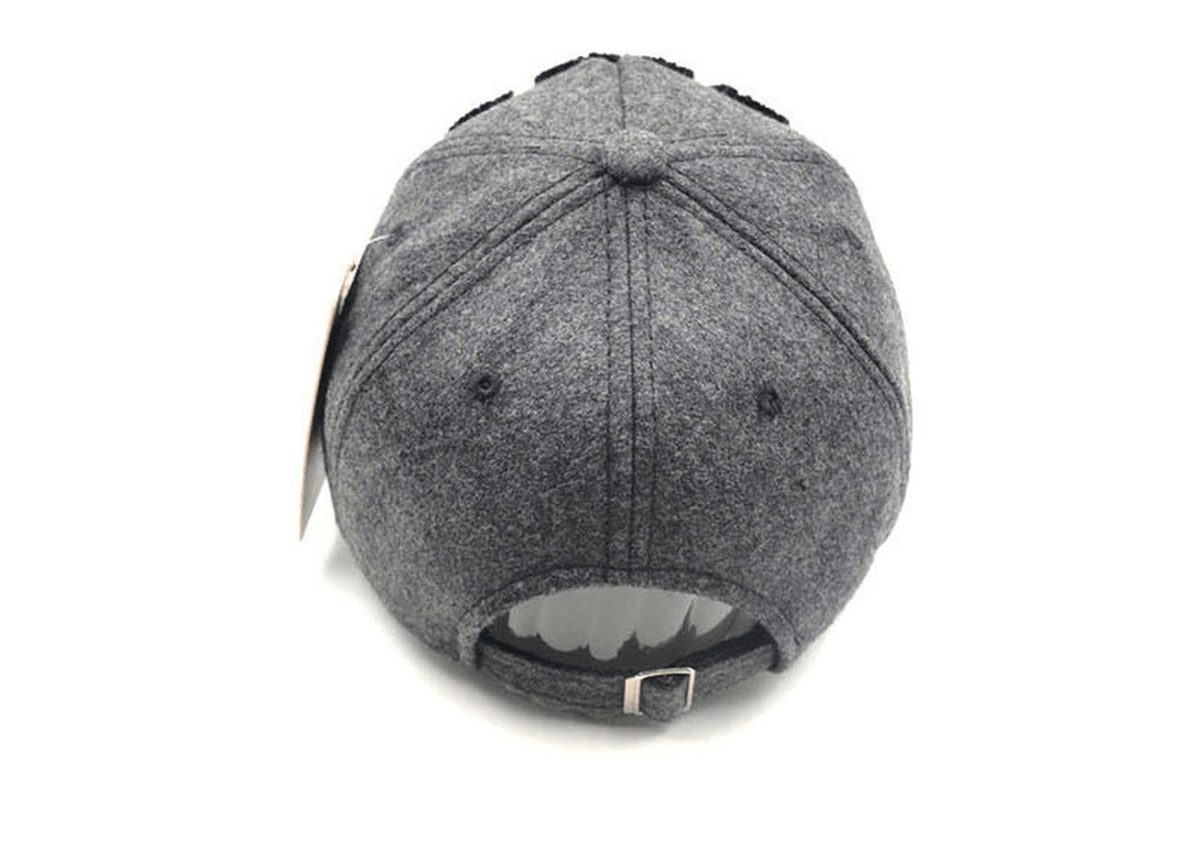 Male Students All-Match Autumn and Winter Woolen Baseball Cap - MRSLM