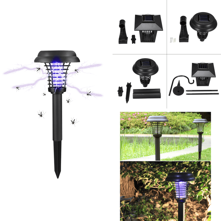 Solar Mosquito Lamp UV Purple White Light Fully Automatic Charging Mosquito Lure Mosquito Repellent Outdoor Garden Mosquito Lamp - MRSLM