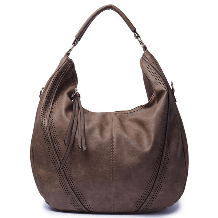Women Pu Leather Vintage Handbag Shoulder Bag - MRSLM