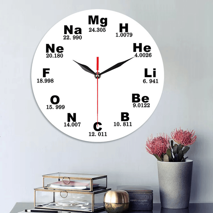 Emoyo ECY028 Creative Chemical Element Table Wall Clock 3D Wall Clock for Home Office Decorations - MRSLM