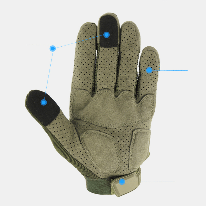 Outdoor Tactical Gloves Taktische Handschuhe Gloves Bicycle Bike Motorcycle Gloves Riding Non-Slip Gloves Touch Screen Protective Gloves - MRSLM