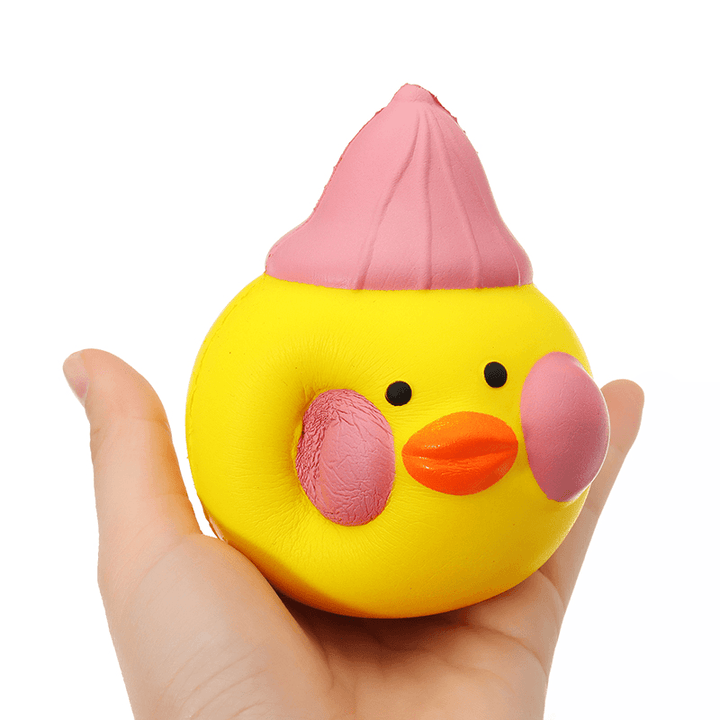 Yellow Duck Squishy 10*8.5*9Cm Slow Rising with Packaging Collection Gift Soft Toy - MRSLM