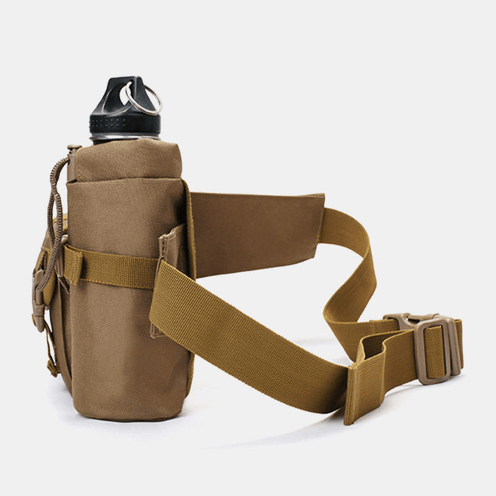 Men Nylon Camouflages Multifunction Outdoor Water Bottle Waist Bag Tactical Bag - MRSLM