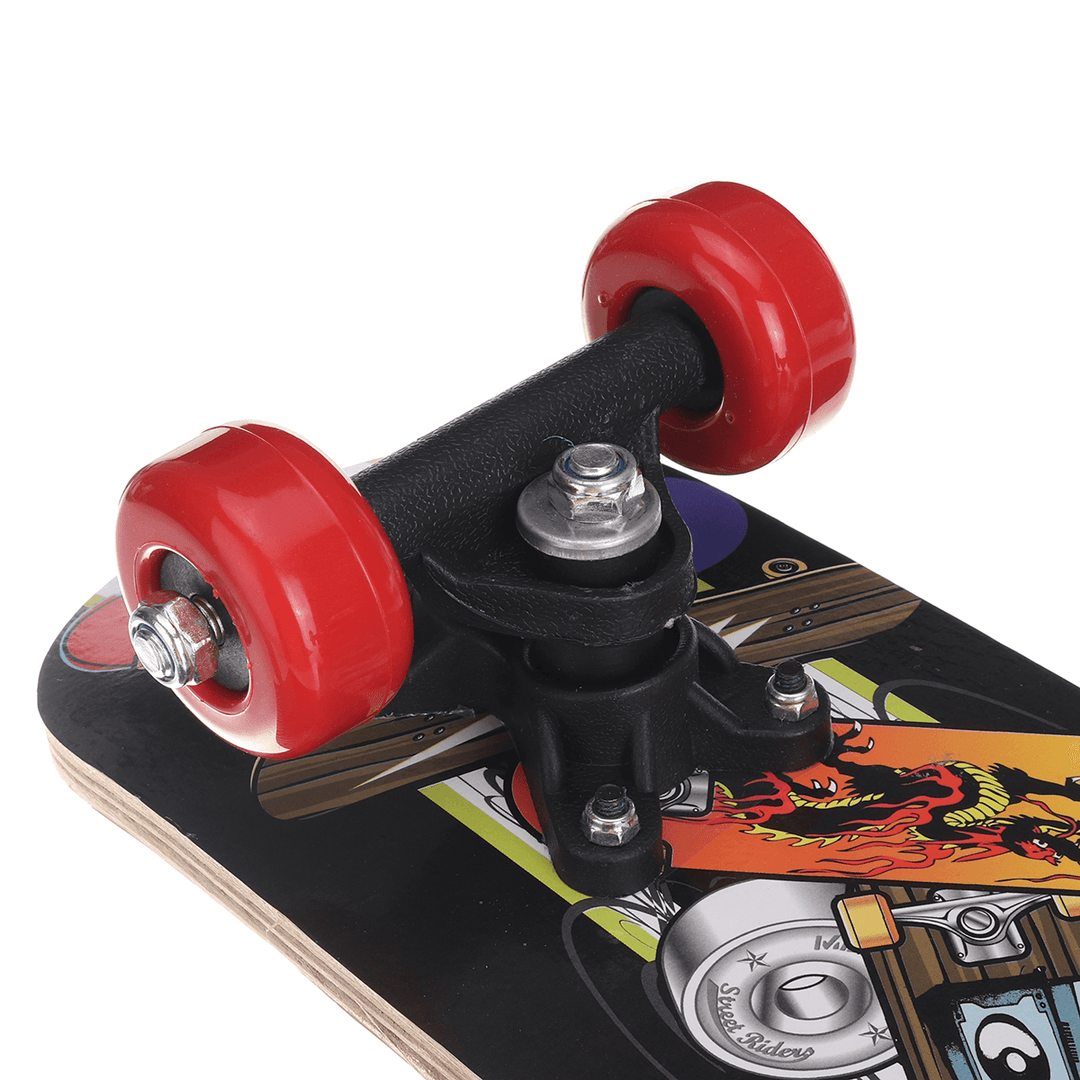 17Inch 7-Layer Children Skateboard Chinese Maple Decoration Boards Light Wooden Double Rocker Skatebooards - MRSLM