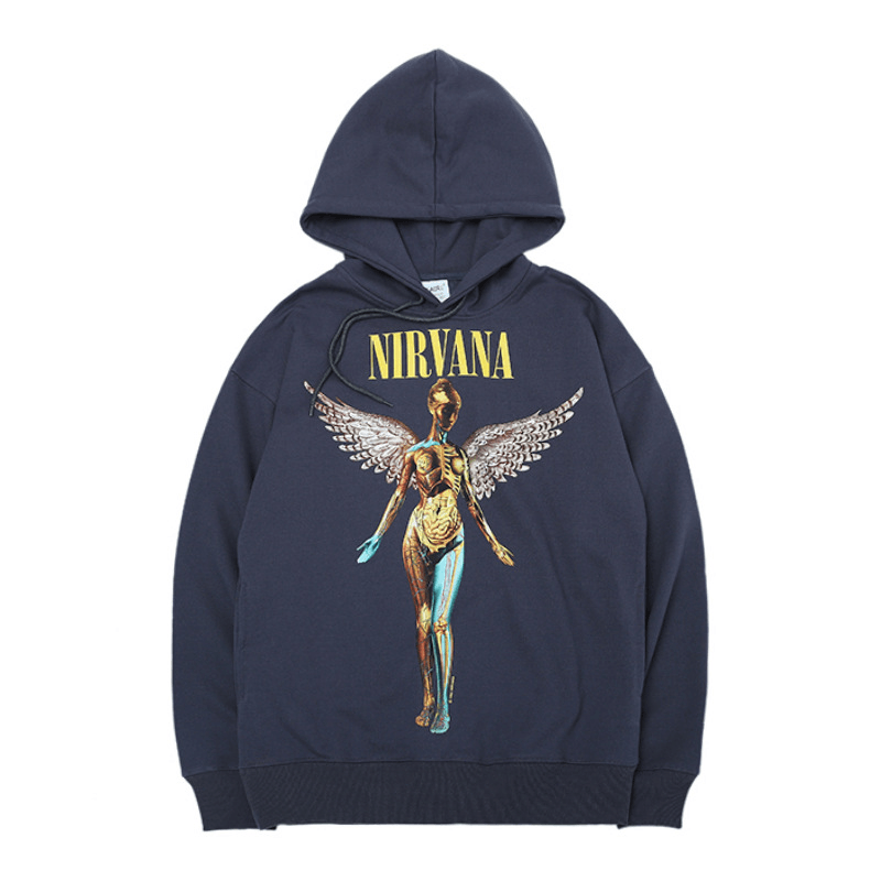 European and American Fashion Brand Nirvana Band Angel Sweatshirt Hoodie - MRSLM