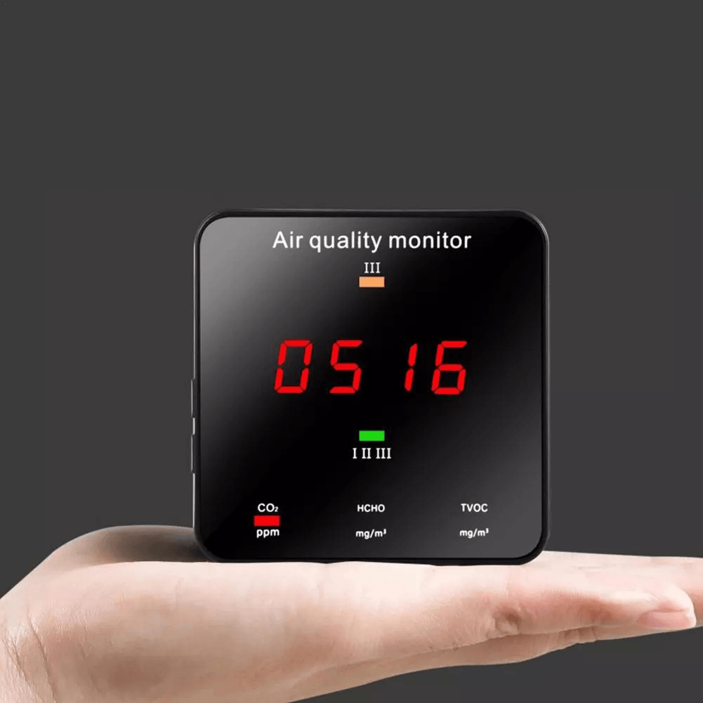 CO2 Meter Digital Temperature Humidity Sensor Tester Air Quality Monitor Carbon Dioxide TVOC Formaldehyde HCHO Detector - MRSLM