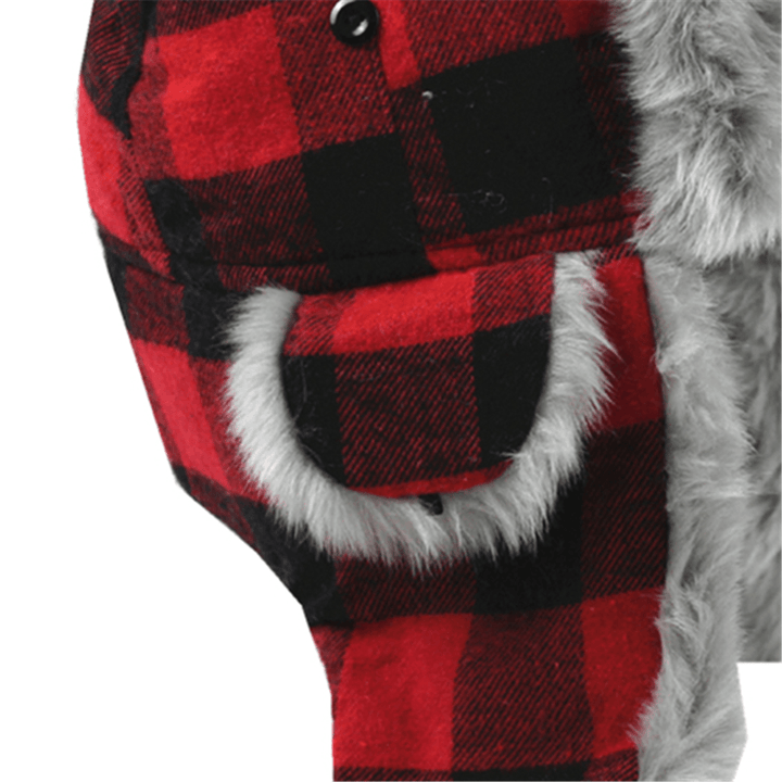 New Plaid Lei Feng Hat Men'S and Women'S Winter Hat - MRSLM