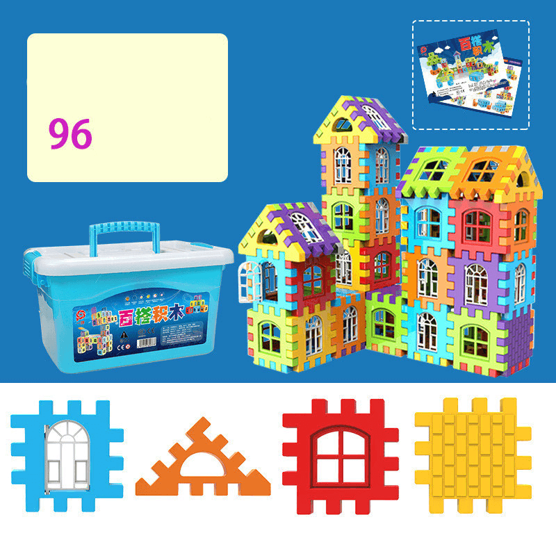 Children'S Large Particle Square Plastic Building Blocks Educational Toys - MRSLM