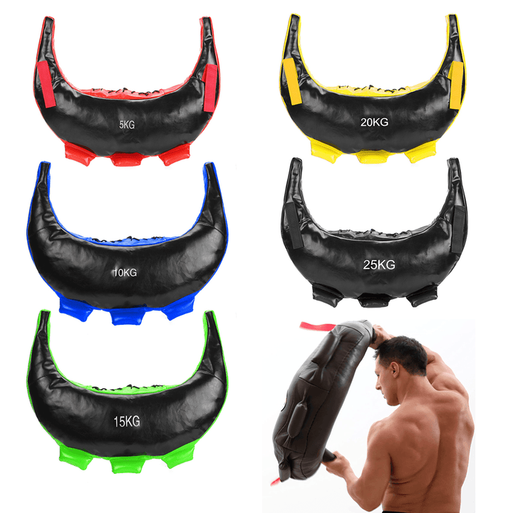 5-25Kg Indoor Fitness Bulgarian Power Bag Sports Training Boxing Punching Sand Bag Empty Sandbags for Indoor Sports Training - MRSLM