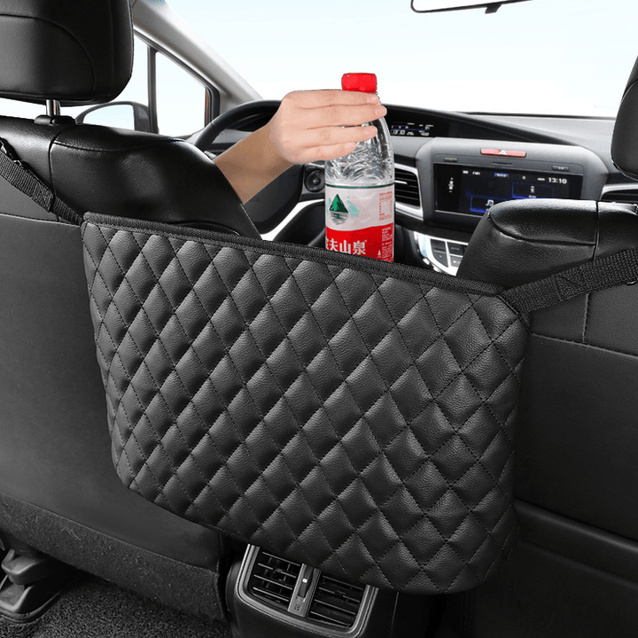 Universal Faux Leather Car Storage Pocket Storage Supplies between the Two Seats of the Car Suspension Type Car Storage Bag - MRSLM