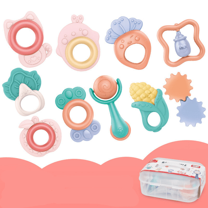 Baby Rattle Plastic Toy Gift Box Set - MRSLM