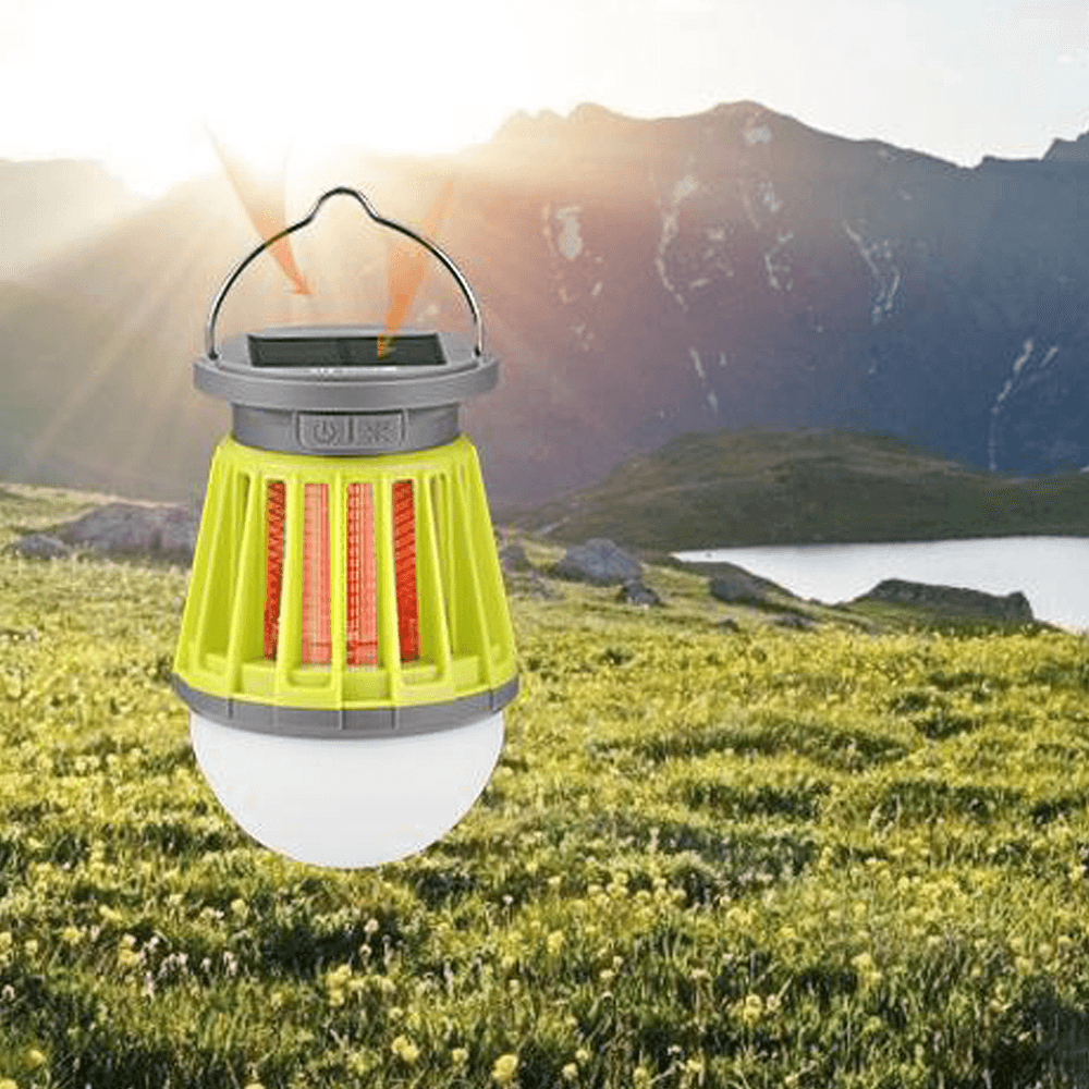 Thorfire Solar Mosquito Killer Lantern IPX6 Waterproof Mosquito Zapper 3 Modes Camping Light Usb/Solar Charging Mosquito Lamp - MRSLM